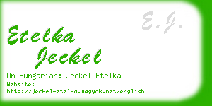 etelka jeckel business card